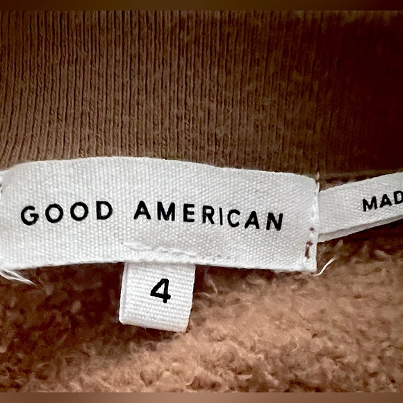 GOOD AMERICAN NWT BOYFRIEND SWEATSHIRT SIZE 4= XL PUTTY - Picture 6 of 10
